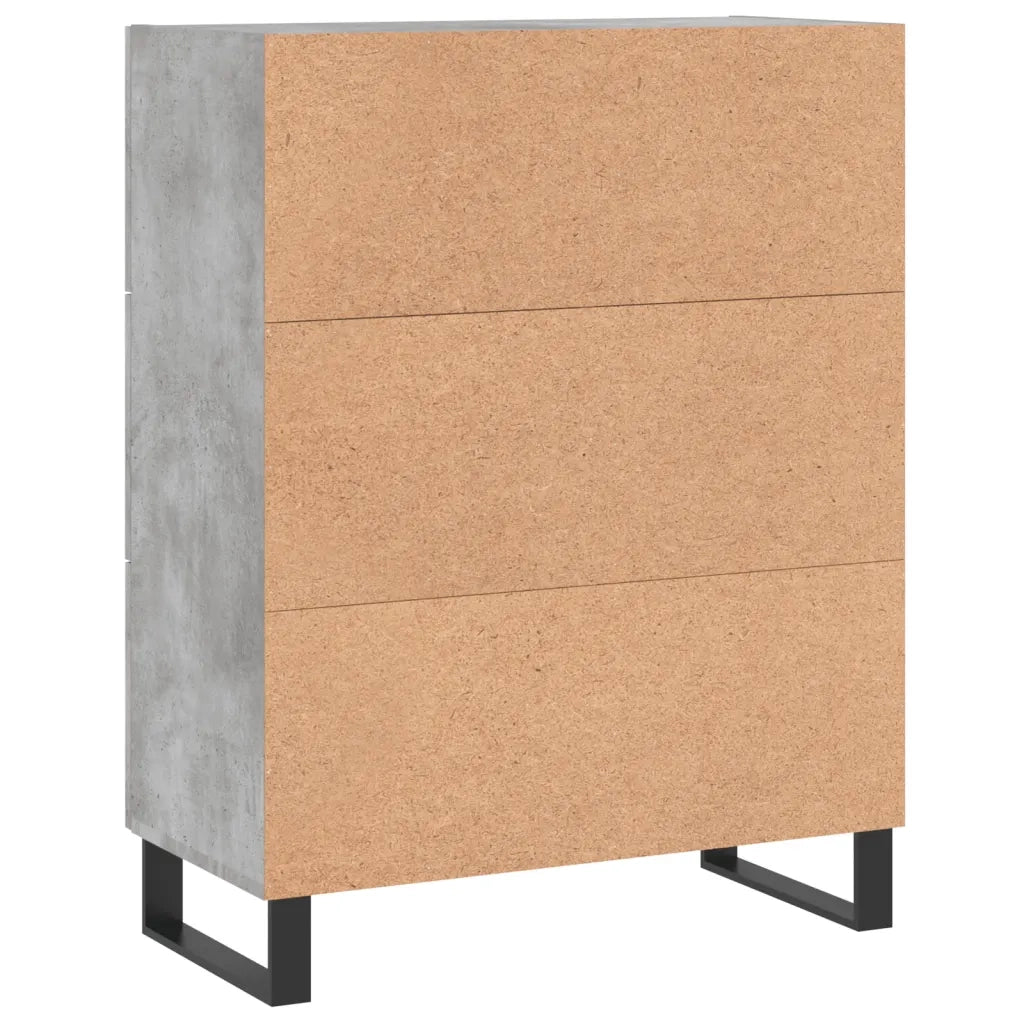 Credenza Grigio Cemento 69,5x34x90 cm in Legno Multistrato 830288