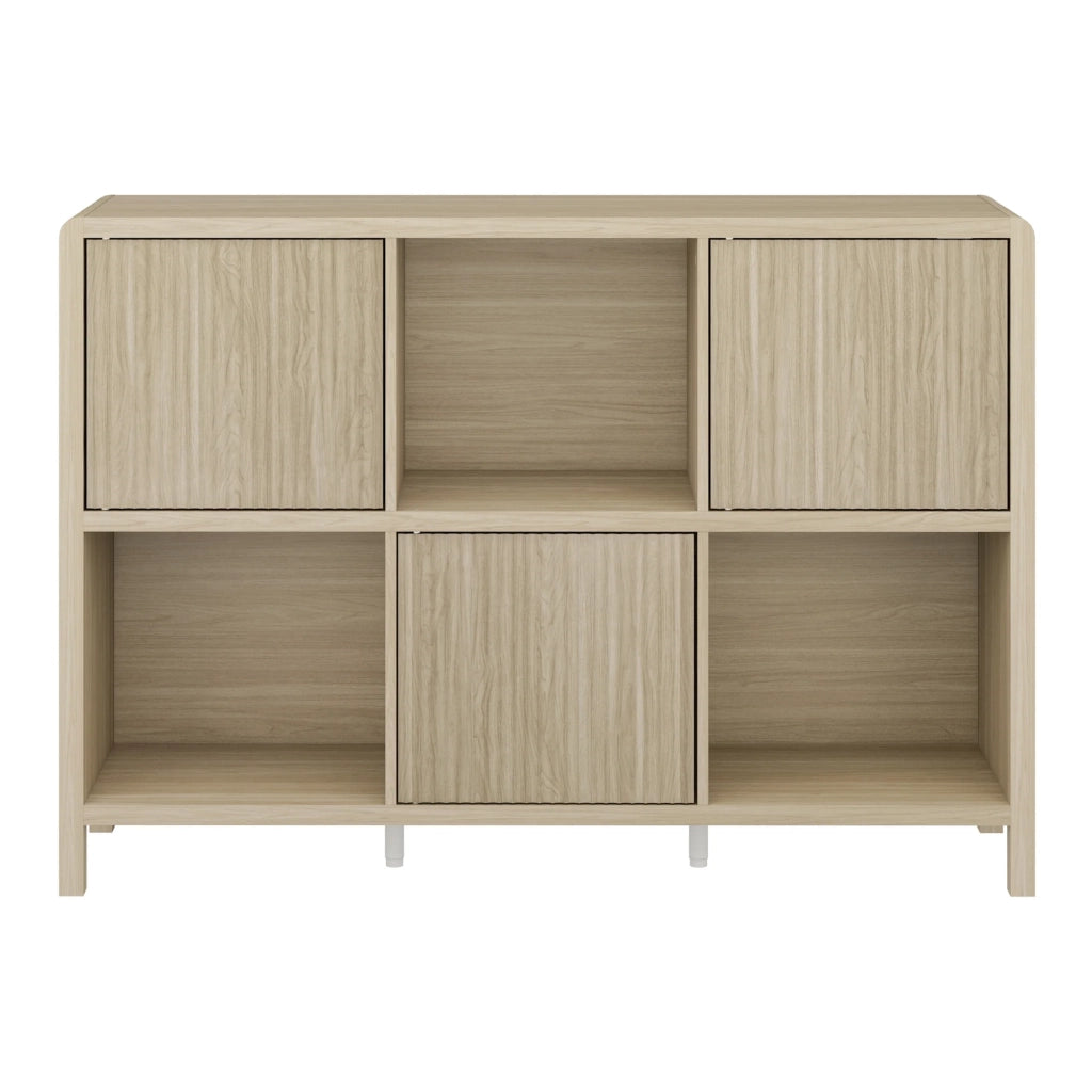 Cassettiera pratico mobile contenitore per ingresso soggiorno camera da letto 76,5 x 110 x 30 cm effetto rovere 03_0009300