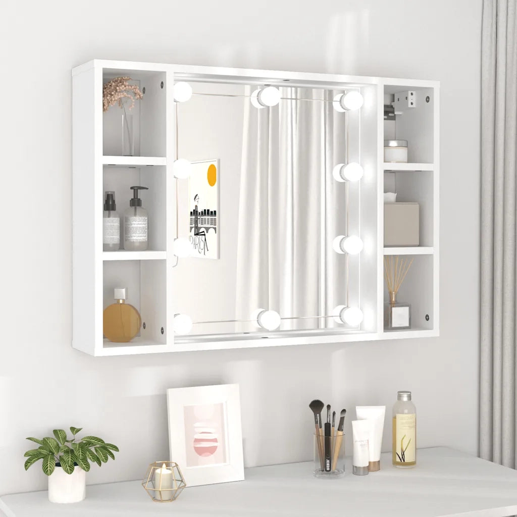 Mobile a Specchio con LED Bianco 76x15x55 cm CFW6505120