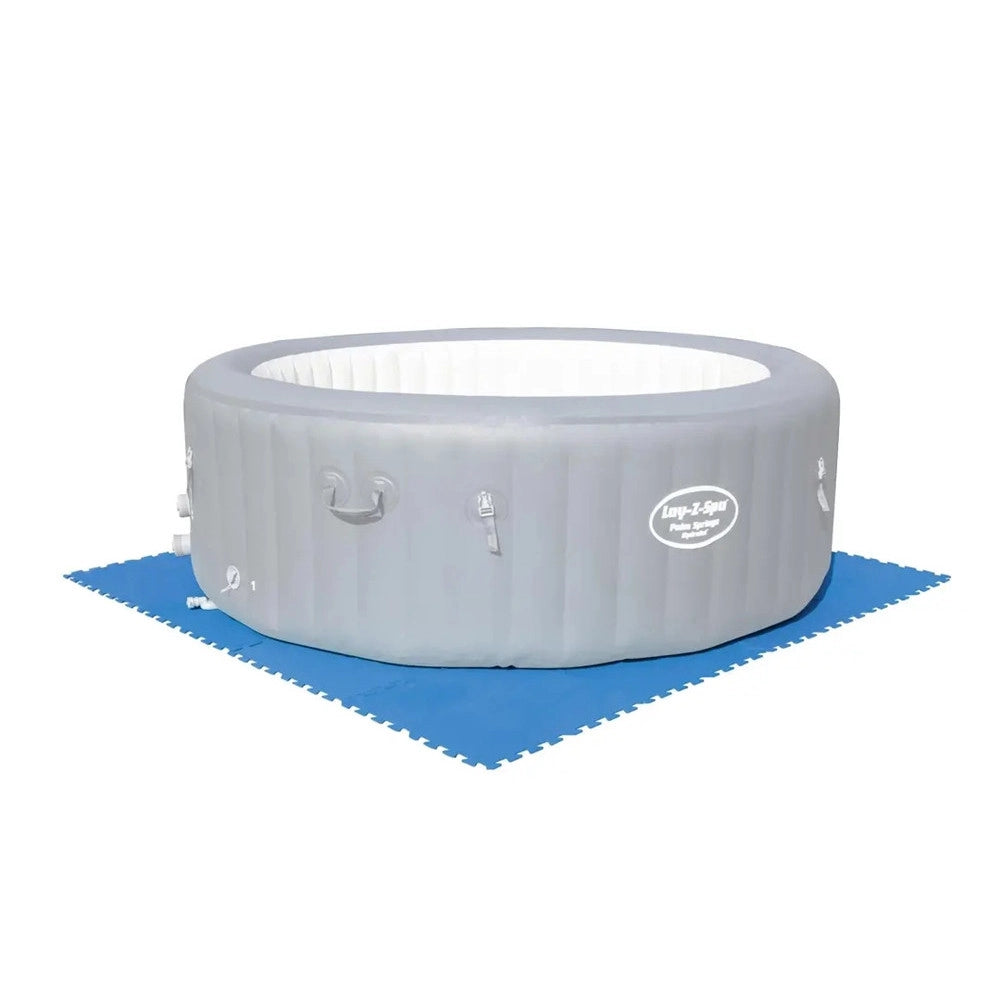 Trade Shop - Tappeto Piastrelle Base Sotto Piscina Componibile Protettivo Da 50x50 Cm Blu 58220 -