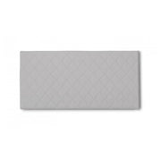 Letto piazza e mezza Acca, Testata in ecopelle a muro, Made in Italy, adatta a letto da una piazza e mezza, cm 130x60, Bianco