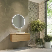 Mobile bagno sospeso 100 cm un cassetto rovere chiaro con top  | Moor