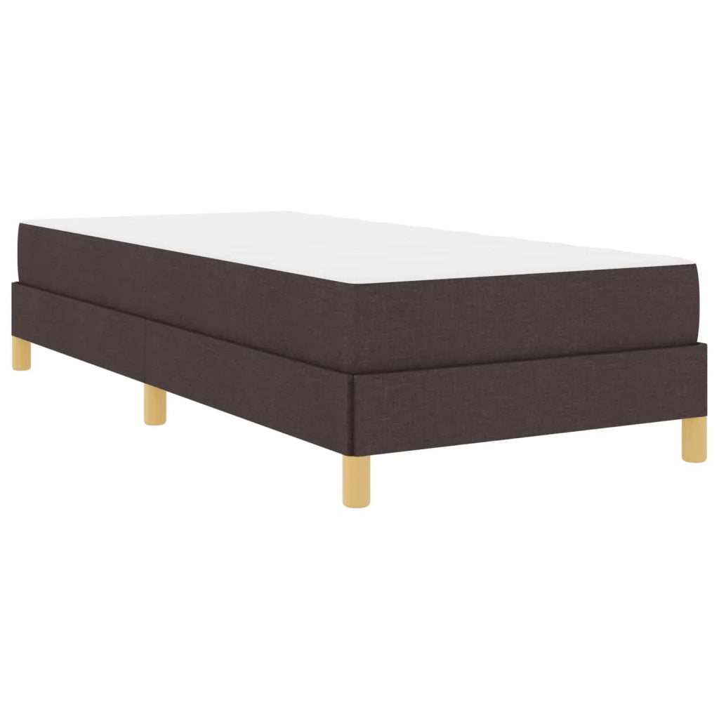 Letto a molle con materasso Marrone Scuro 80 x 200 cm Tessuto