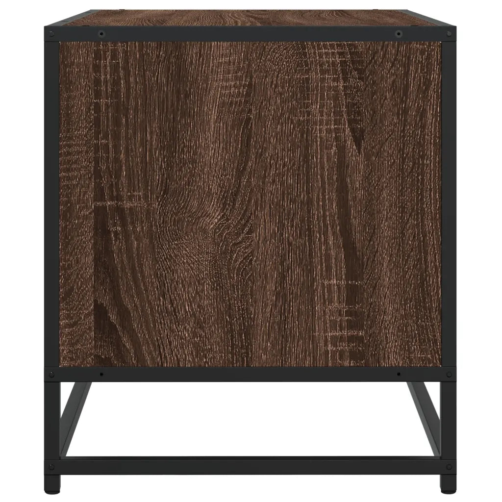 Mobile TV Rovere Marrone 91x40x46 cm Legno Multistrato Metallo