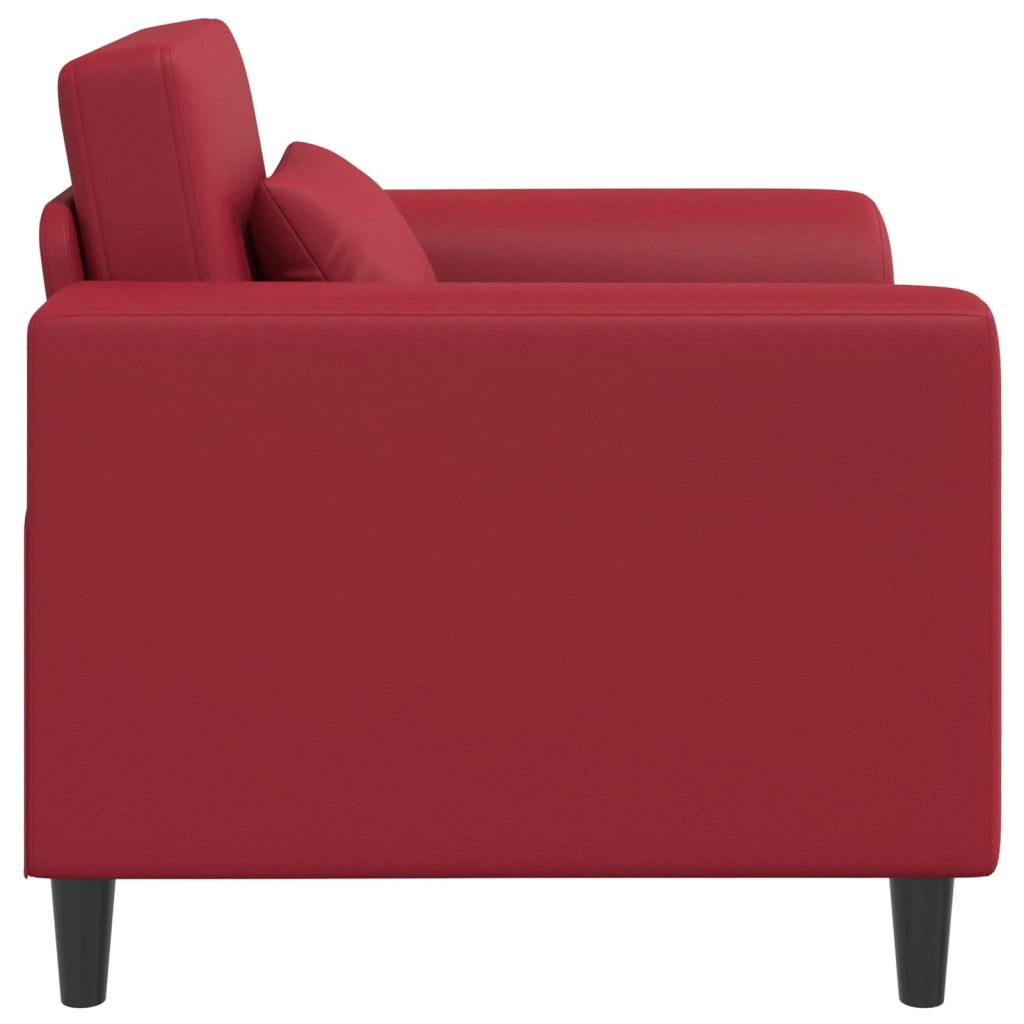 Divano Sedia-Poltrona Rosso Vino Similpelle