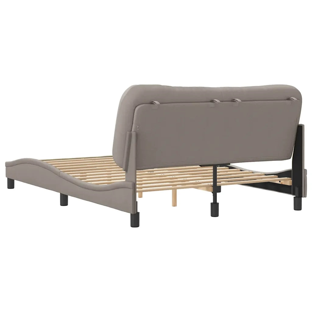 Giroletto senza Materasso-Struttura Letto Hvar Tortora 120x200 cm Tessuto
