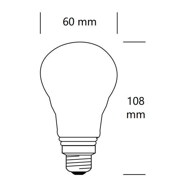 LAMPADINA GOCCIA A LED 10.5W LUCE FREDDA 6500K 1521 LUMEN E27 VETRO TRASPARE BOT