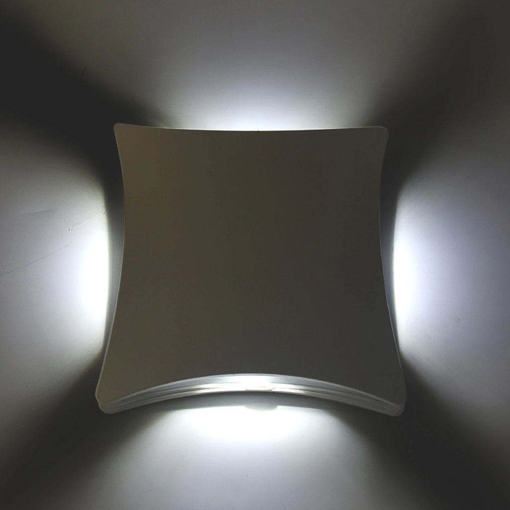 APPLIQUE LED DA ESTERNO IP65 4W BIANCA A LUCE FREDDA 6500K - DESIGN MODERNO QUADRATO STONDATO PERFETTA PER ILLUMINAZIONE INTERNA ED ESTERNA
