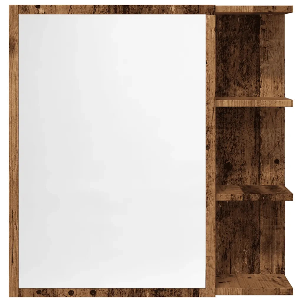 Mobile da Bagno a Specchio Legno Antico 62,5x20,5x64 cm Legno 856177