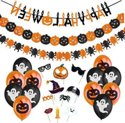 Decorazione di Halloween - Set di Decorazione Interna di Halloween - Galleria di Halloween Grottesca con Zucche e Ragni Cintura di Drappeggio Grottesco Accessori Fotografici per Halloween con Spiriti e Gelsomini.