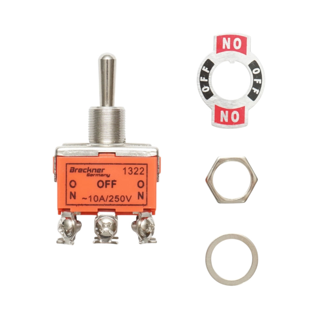 Interruttore a 3 posizioni ON-OFF-ON 220V, 10A Breckner Germany