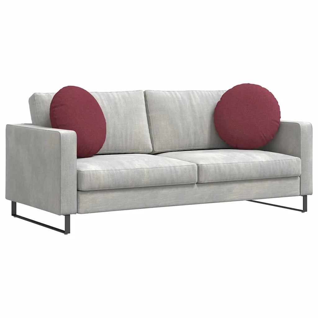 Cuscini per Seduta 2 pcs Rosso Vino Ø50 x 19 cm Tessuto 42014160