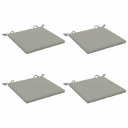 Cuscini per Sedia in 4 Pezzi SOEST 4 pz 100% Poliestere Grigio 944343