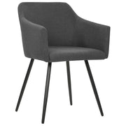Sedie da Pranzo 6 pz Grigio Scuro in Tessuto 3065682