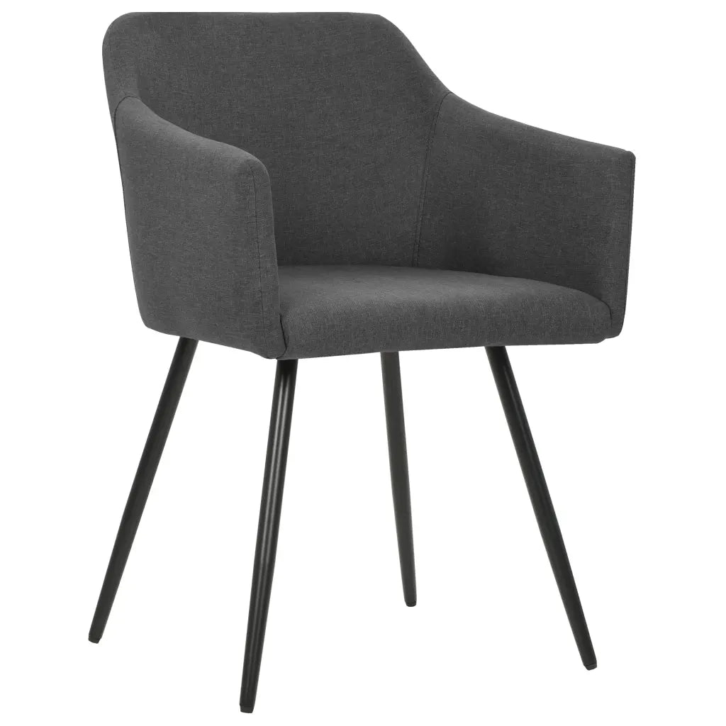 Sedie da Pranzo 6 pz Grigio Scuro in Tessuto 3065682