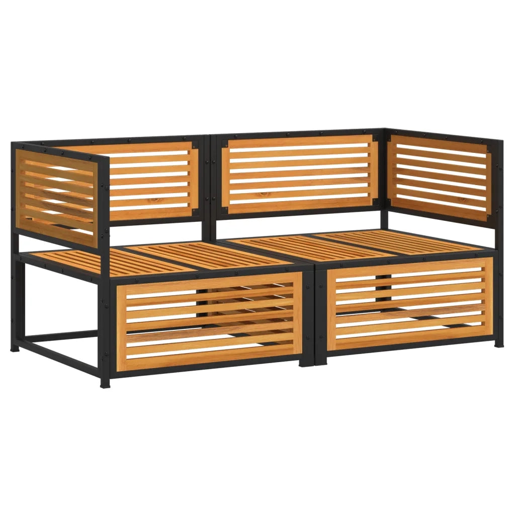 Set Divani da Giardino 2pz con Cuscini Legno Massello di Acacia 3214916