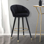 Huanca, Sgabello Imbottito, 55x56x104h cm Nero