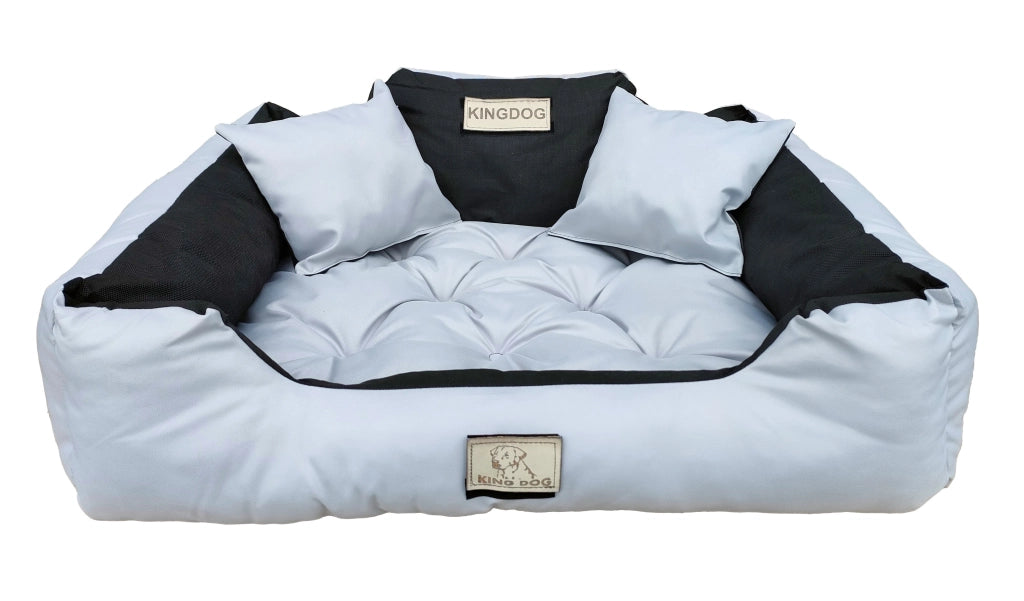 AIO FACTORY 130x105 cm KINGDOG Cuccia per cani impermeabile personalizzabile grigio chiaro