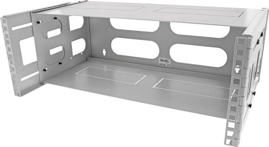 Supporto per rack universale 19" con protezione 24-40cm di profondità colore grigio