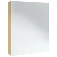 Armadietto a Specchio per Bagno 60x15x75 cm MDF Bianco e Rovere 331530