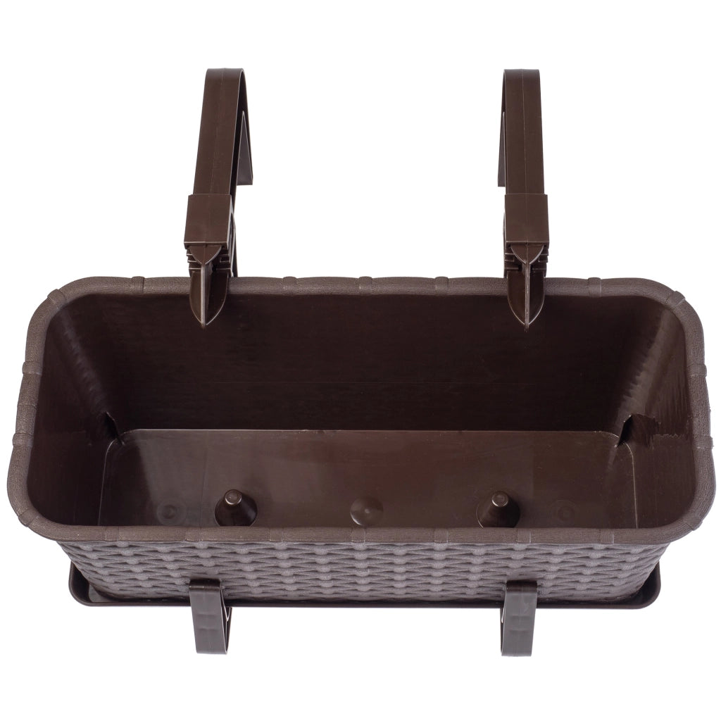 Fioriera da balcone KADAX con supporto, 40 cm + manici