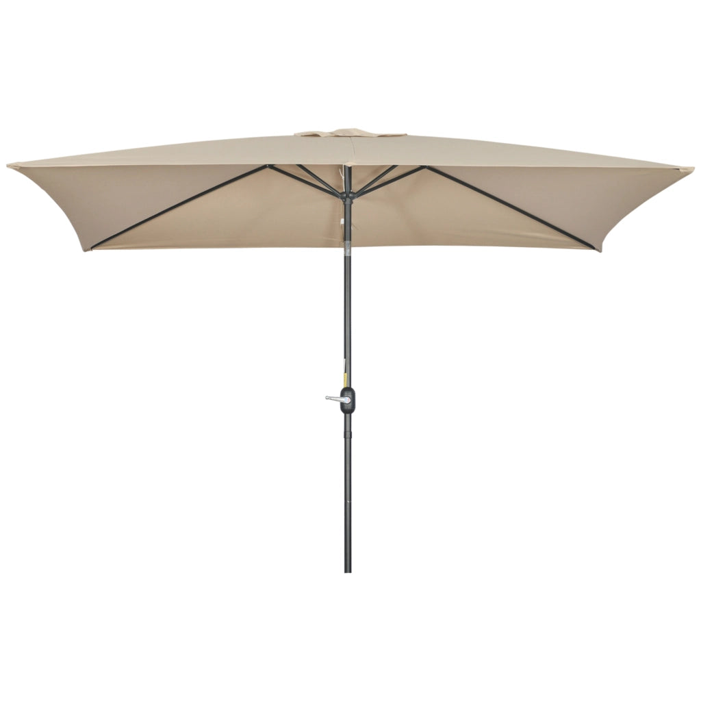 Tenda da sole rettangolare inclinabile ¨C zephmum ¨C kaki 3x2 m in alluminio e poliestere