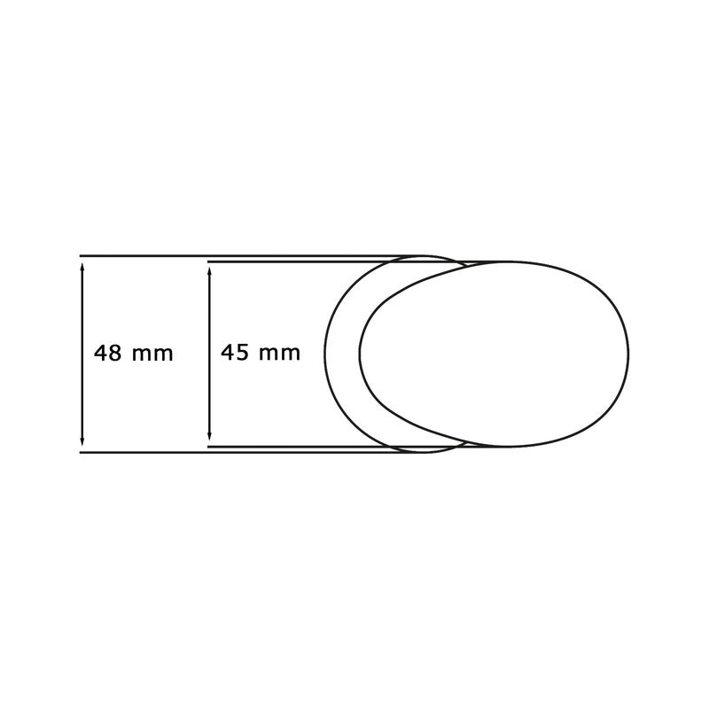 Maniglia su rosetta tonda SAGUATTI  261/45KQ in alluminio bianco lucido