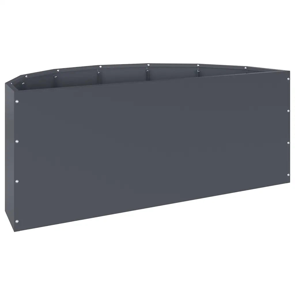 Fioriera | Cassetta per fiori | Vaso Antracite 90 x 45 x 35 cm Acciaio