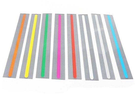 Accessori per lettura - Overlay visivo 8 pezzi - Aiuti visivi - Tracciamento lettura linee - Overlay colorato - PVC di alta qualità - Sicuro e resistente - Marcatori di pagina