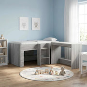Letto Alto per Bambini 2 pcs Sonoma grigio Legno ingegnerizzato