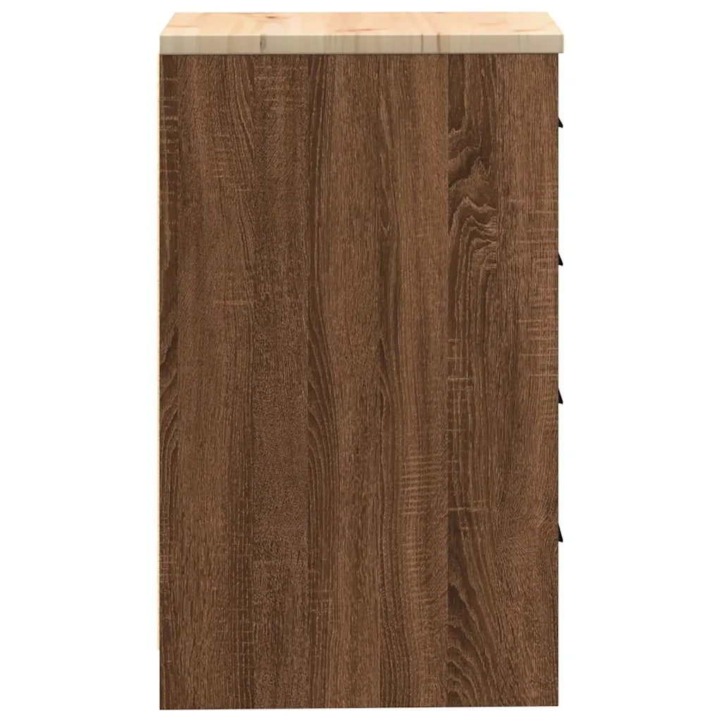 Armadietto per Garage in Rovere Marrone 40x51x85 cm
