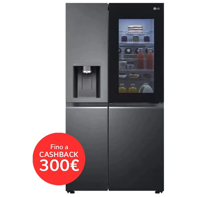 LG GSXV91MCAE InstaView Frigorifero Side by Side 635 L 179 cm Classe E 36 dB No Frost Wi-Fi Door in Door colore Nero
