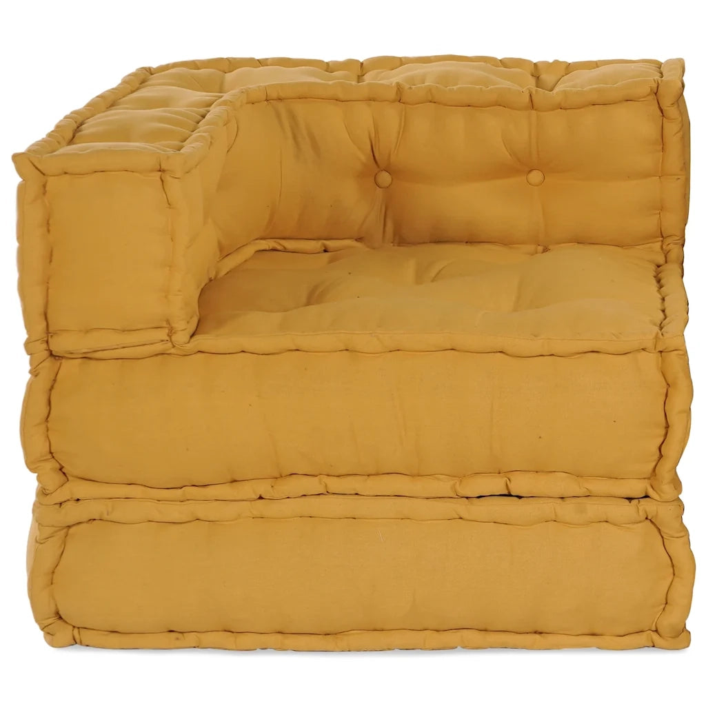 Divano Componibile Giallo 70x70x54 in Tessuto 4019037