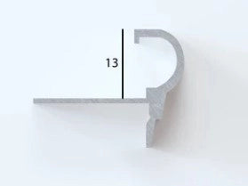 Profilo proteggi gradino in alluminio 2,5 metri 13mm satinato