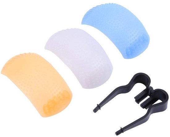 Diffusore a Box Soft - Adattatore per Fotocamere DSLR/SLR - 3 Colori - 87 × 41 Mm - Diffusore per Fotografia