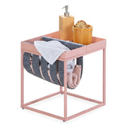 Limana, Tavolino da Salotto Portariviste, 35x40x35h cm Rosa