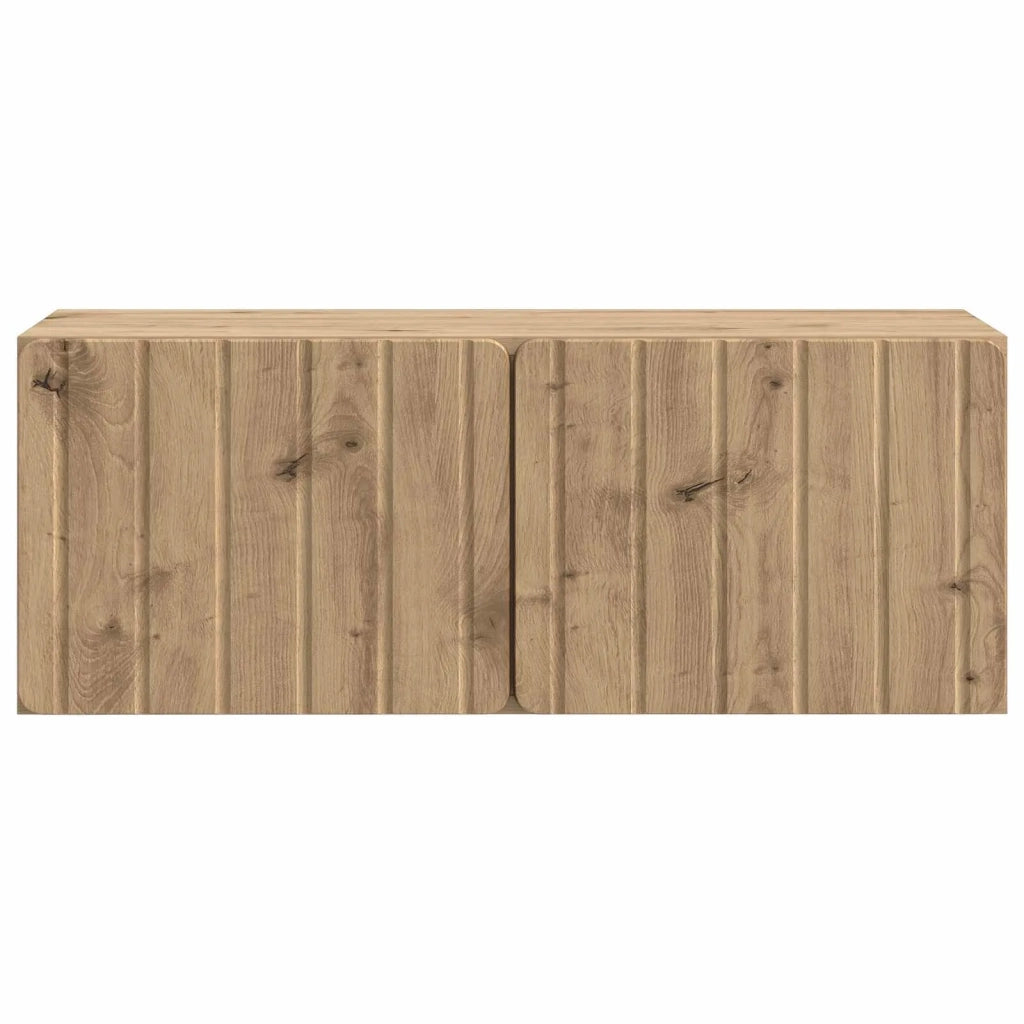 Mobile TV da Muro | Armadietto TV | Mobile Porta TV Rovere Artigianale 78,5 x 31 x 30 cm