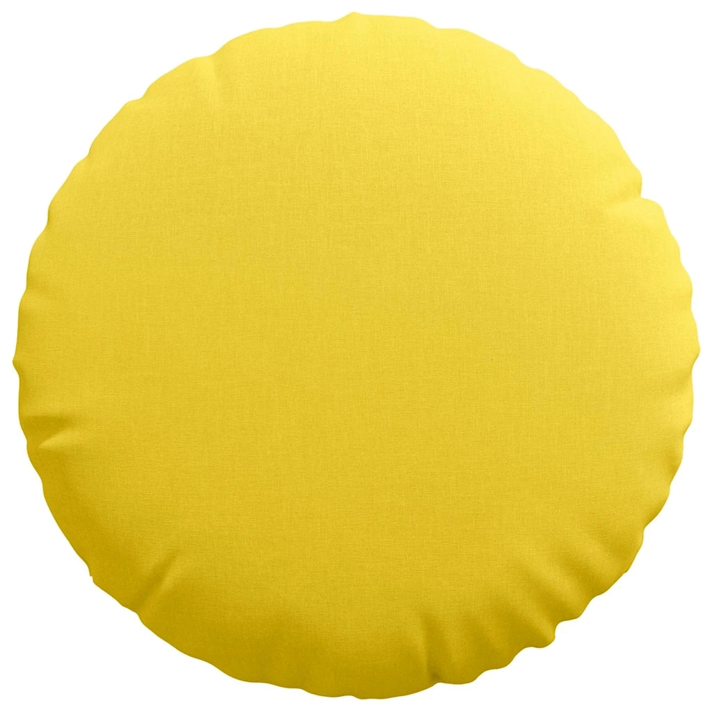 Cuscini per Seduta 2 pcs Giallo Chiaro Ø60 x 21 cm Tessuto 42014203