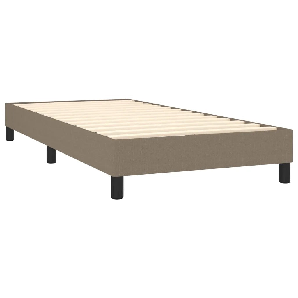 Letto a Molle con Materasso e LED-Struttura Letto con Materasso Tortora 90x200 cm in Tessuto 235442
