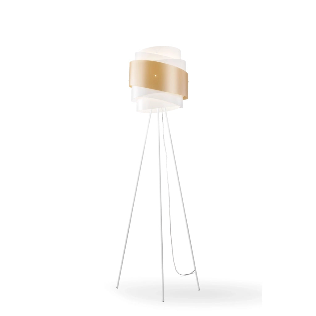 Piantana Moderna 3 Piedi Bea Polilux ® New Gold E Metallo 1 Luce E27