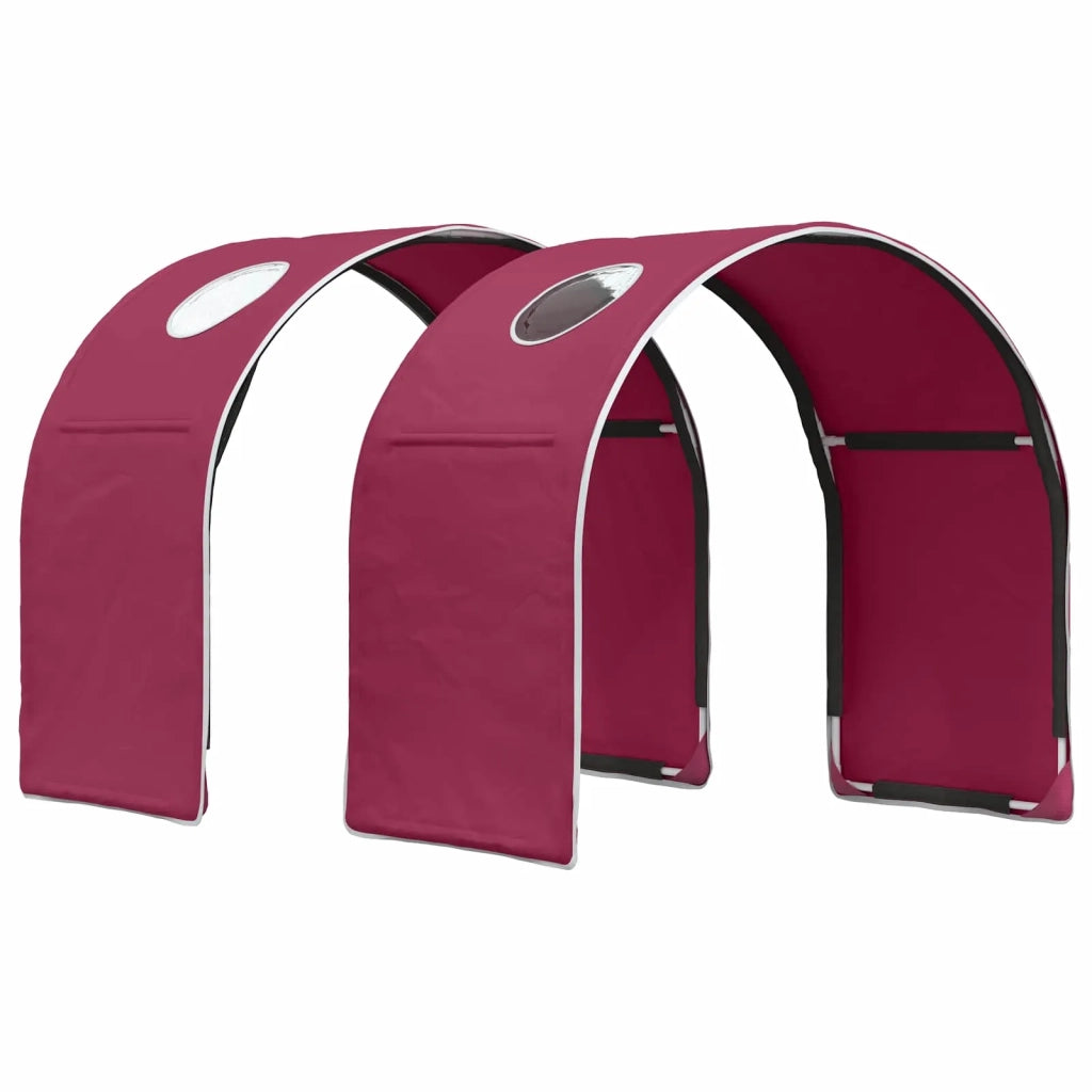 Letto con Tunnel 4 pcs Bianco e Rosso Legno ingegnerizzato 3423501