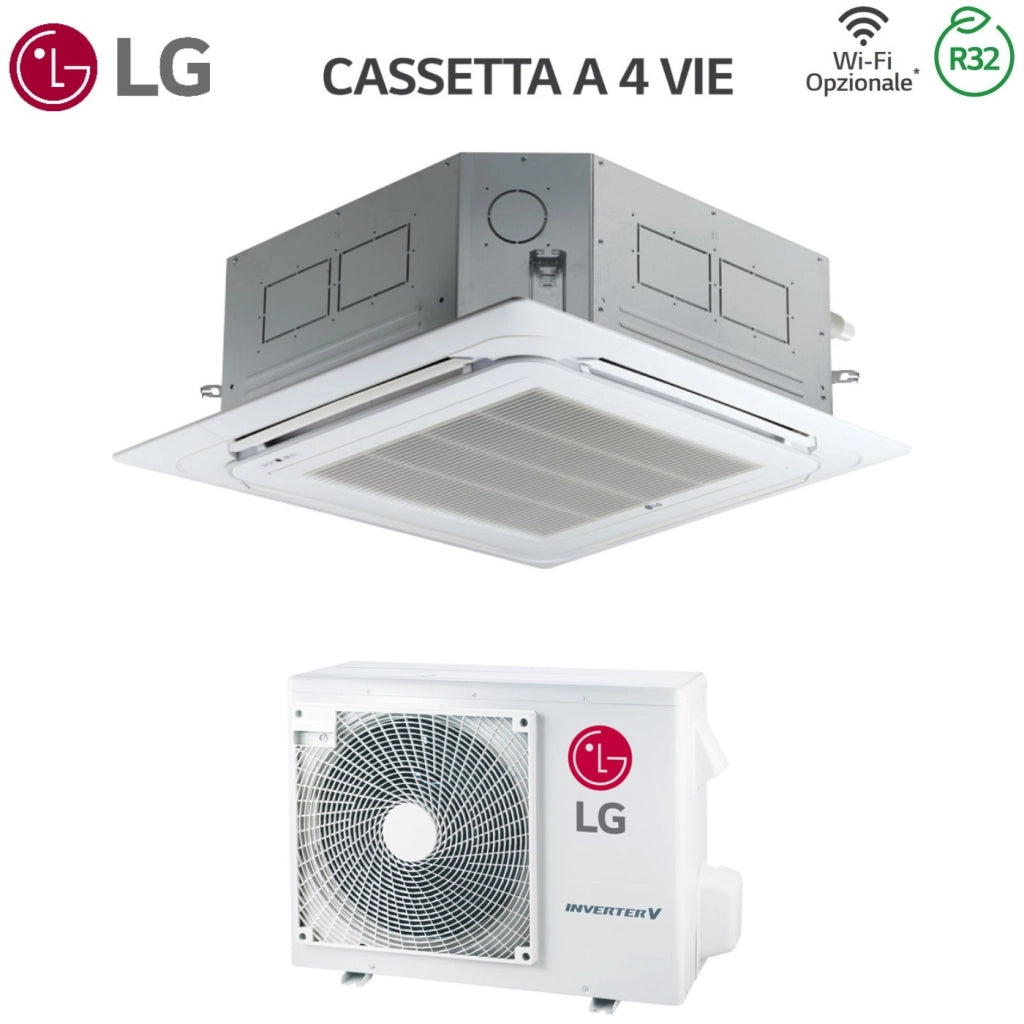 Condizionatore LG Cassetta a 4 Vie 9000 Btu CT09F R-32 Wi-Fi Optional con Pannello Incluso