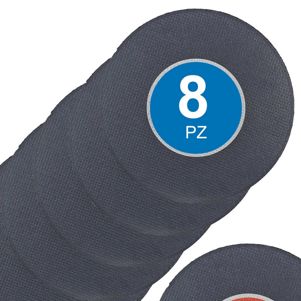 Trade Shop - Disco Flex Per Pietra Set Da 8 Pezzi Dischi Smerigliatrice Diam. 125 Mm -