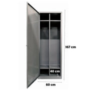 ARMADIO SPOGLIATOIO IN METALLO CON 1 ANTA 60 X 40 X H167 CM