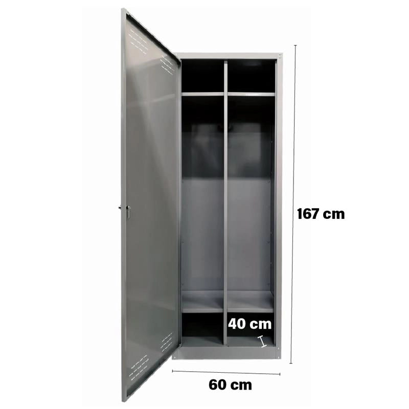 ARMADIO SPOGLIATOIO IN METALLO CON 1 ANTA 60 X 40 X H167 CM