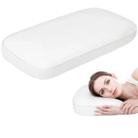 Cuscino in Schiuma Viscoelastica con Design Ergonomico, 91x40 cm, Crema