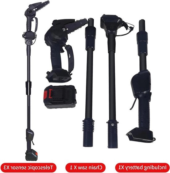 Zag a filo telescopico elettrico da giardino - tagliaerba a batteria 24V, estensione fino a 18m