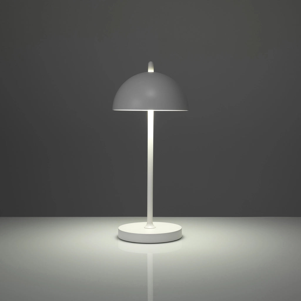 Lampada da tavolo ricaricabile DRAVEN bianco