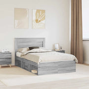 Struttura del letto Grigio Sonoma 135 x 190 cm Pino massello 3410101