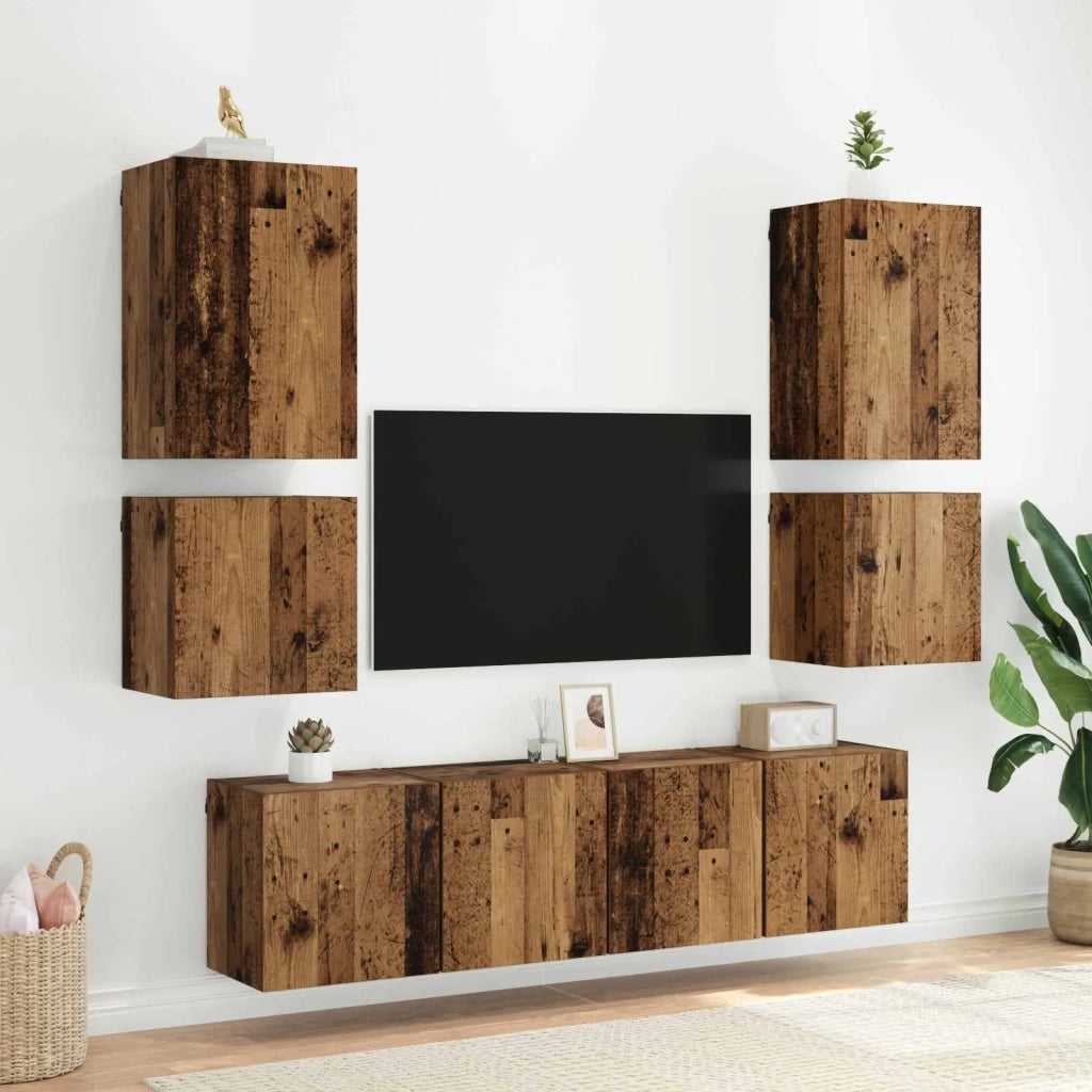 Mobile TV da parete Legno vecchio 40,5x30x40cm 882934